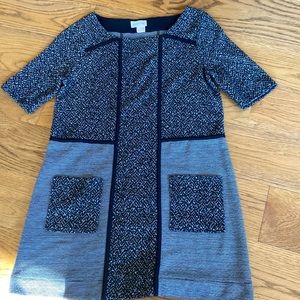 Patterned Black and White Mini Dress/Tunic